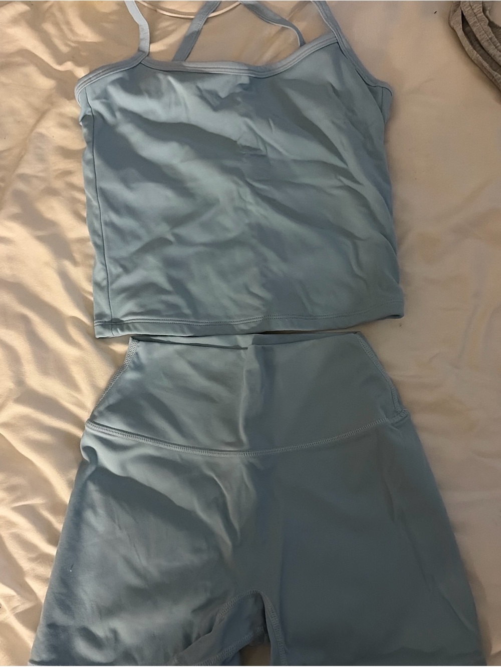 Light Blue High-Waist Active Skort - Women